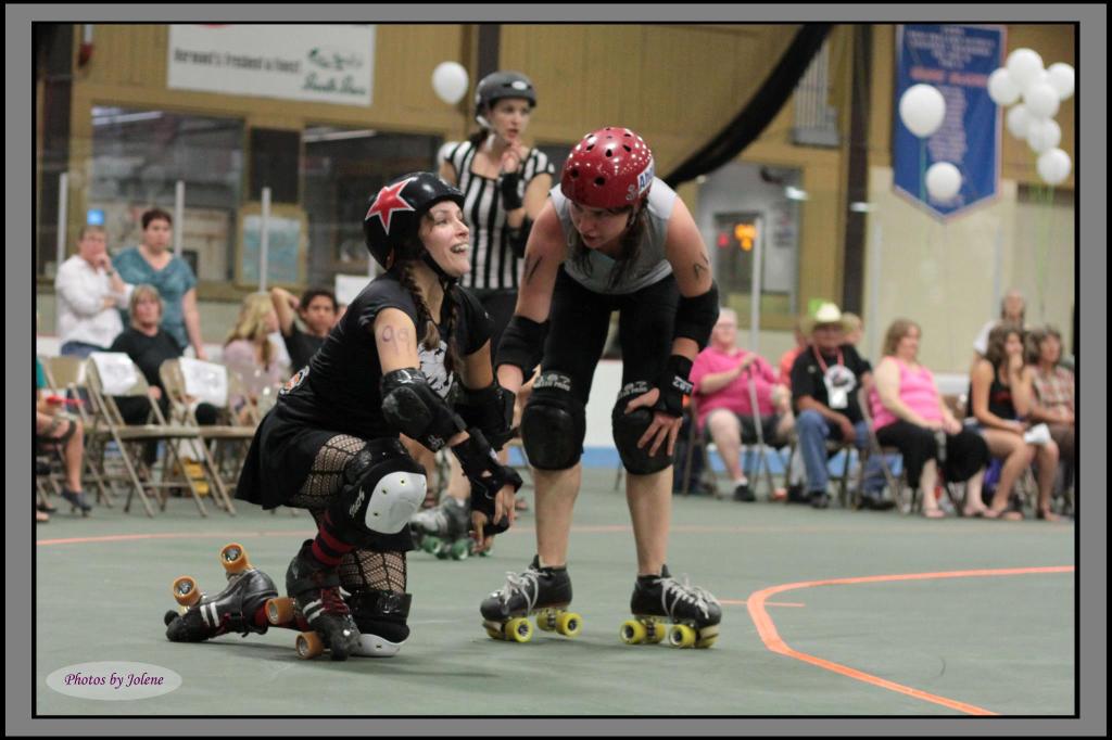 She forgave my for low blocking the heck out of her. So I went to the box and worked on forgiving myself too. Why waste energy in the penalty box reliving the bad? That doesn't make you a better athlete. Visualizing how awesome you'll be next time make you a better athlete. Photo by Photos by Jolene.