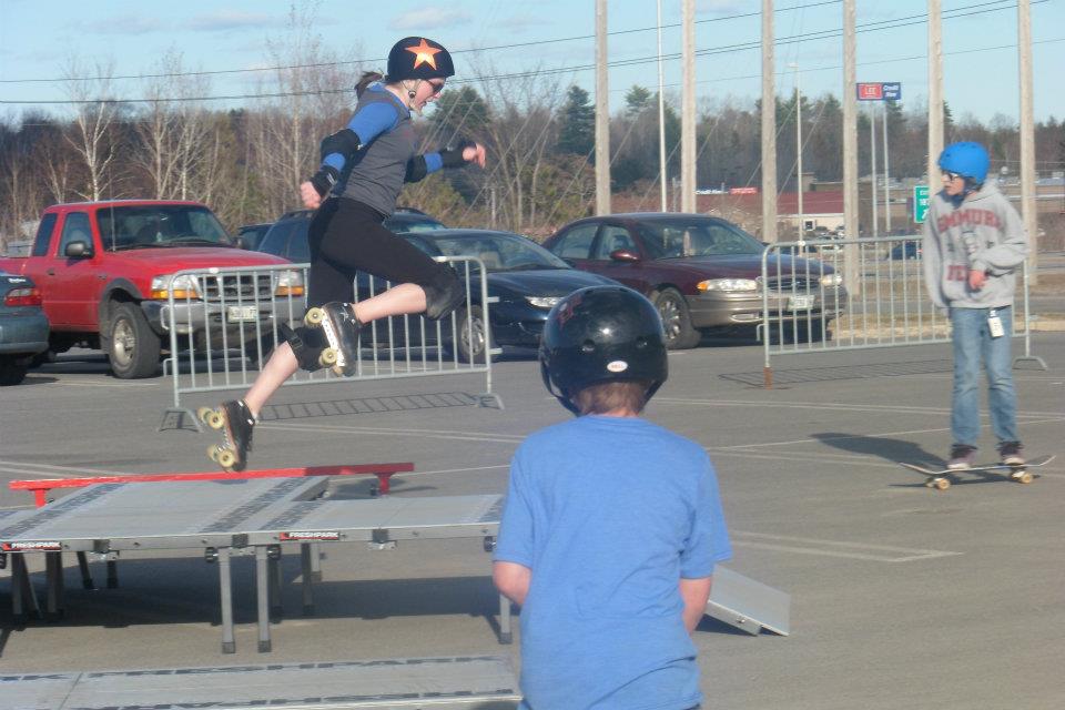Last summer I entered a skate competition and they put my in the "children under 4-feet-tall" division, based on skill. I tried my best, and ultimately gave myself permission to suck. Because it's OK to suck at things you're still learning. Photo by Dawn Reese.